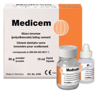 Medicem, Glass Ionomer Luting Cement, Powder + Liquid