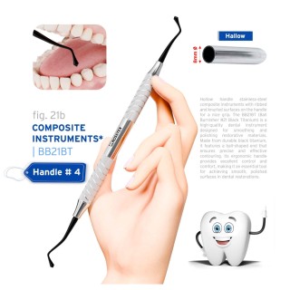 Composite Instrument BB21, Titanium Nitride Coated, Hollow Handle No. 4