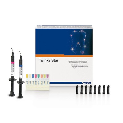 Twinky Star Colored Composite with Glitter Effect