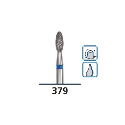 Egg-Shaped Diamond Burs C379, Super Fine Grit, FG-018