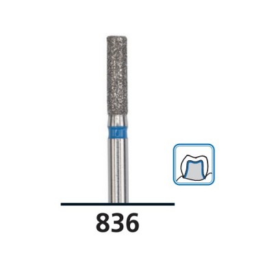 Flat-End Cylinder Diamond Burs G836, Coarse Grit, FG-010