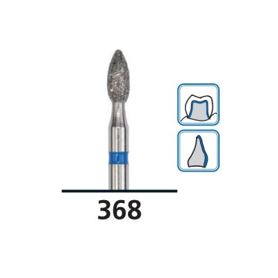 Pointed Football Diamond Burs F368, Fine Grit, FG-023