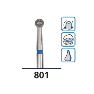 Round Diamond Burs G801, Coarse Grit, FG-009