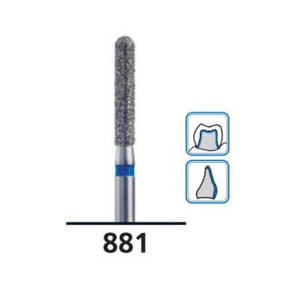 Round-End Cylinder Long Diamond Burs G881, Coarse Grit, FG-012