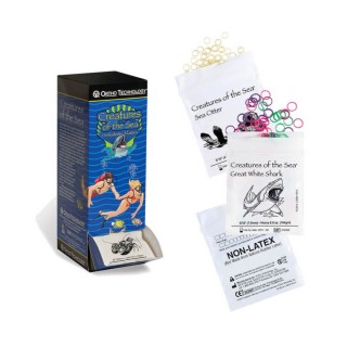 Elastics Amber Medium 3/8" Sea Turtle, PK/50