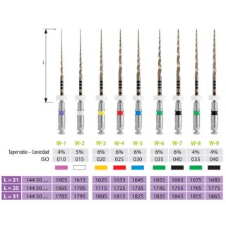 NiTi Navigator Evo W-4, Taper 0.06 Size 025 Length 31mm