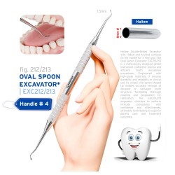 Dental Excavator 212/213, Hollow Handle No. 4