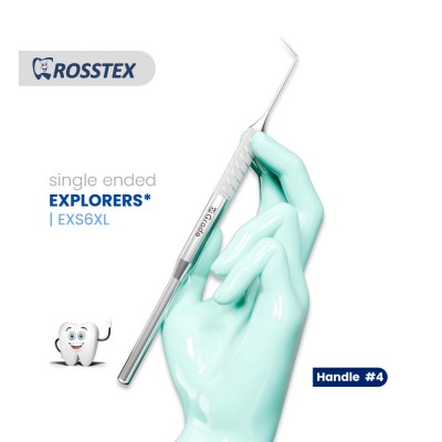 Dental Explorer 6XL, Handle No. 4, Single Ended