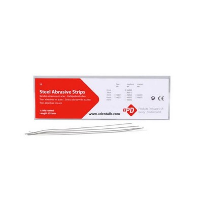 Steel Abrasive Strips, 6mm, Single Side, Fine Grit