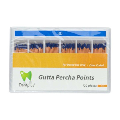 Dentplus Gutta Percha Points, No. 30, PK/120