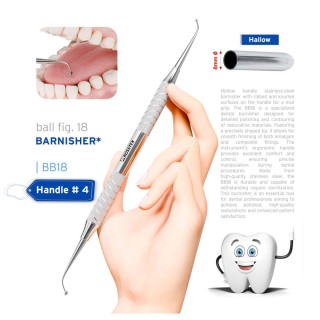 Dental Burnisher Ball 18, Handle No. 4