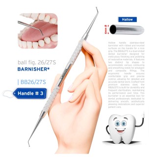 Dental Burnisher Ball 26/27S, Handle No. 3