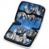 Impression Trays, Stainless Steel, Edentulous, Perforated, Rim Lock, Set/8