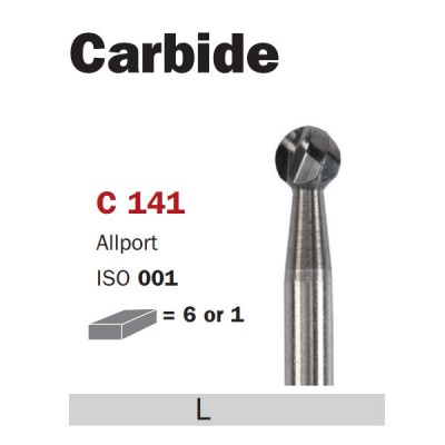 Carbide Bur, HP 023, Round ISO No. 001