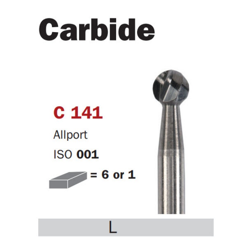 Carbide Bur, HP 023, Round ISO No. 001