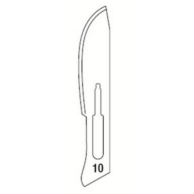 Scalpel Blades Sterile N.10 - 100 Pcs