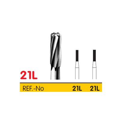 Cylinder Long Carbide Dental Burs FG21L, FG-012