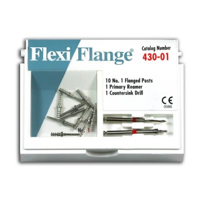 Flexi-Flange Serrated Stainless Steel Posts, Blue, Size 2