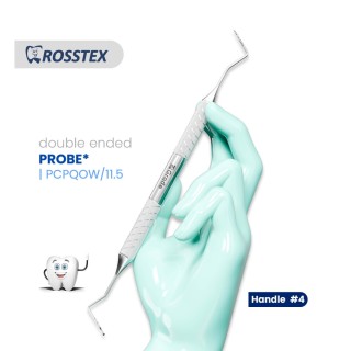 Dental Probe Thin Williams/Screening Probe, Handle No. 4, Double Ended