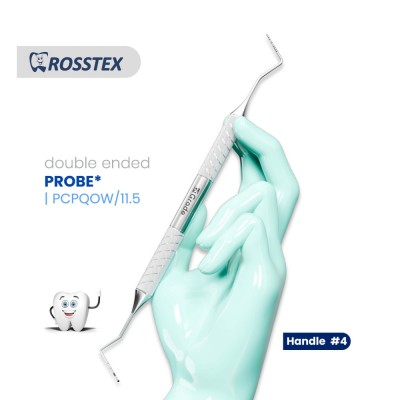 Dental Probe Thin Williams/Screening Probe, Handle No. 4, Double Ended