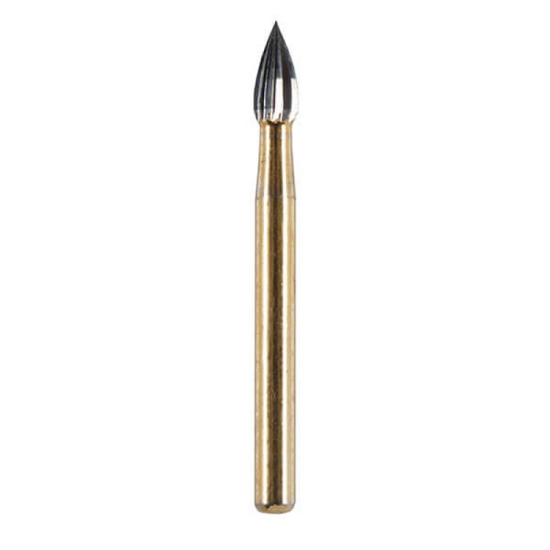 Finishing Carbide Bur, FG 018, Flame, 12 Flutes ISO No. 254