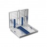 S.S. Tray for 5 Instruments, Blue