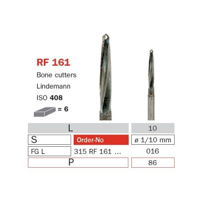 Surgical Carbide Bur, RA 016, Long, Bone Cutter ISO No. 408