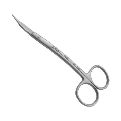 Surgical Scissor Goldmann-Fox, 13.0 cm, Double Curved/Serrated