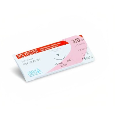 Polyester Suture 4/0 Cutting Edge, 16mm, 3/8 Circle Cutting Edge