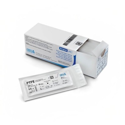 PTFE Suture, 5/0 Extra Sharp, 12mm, 3/8 Circle Extra Reverse Cutting
