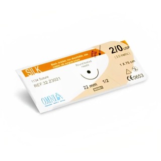 Silk Suture 2/0 Round, 17mm, 1/2 Circle Round