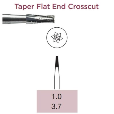 Operative Carbide Bur, Taper Flat End Crosscut, RA-010