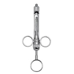 Aspirating Anesthesia Syringe, Stainless Steel