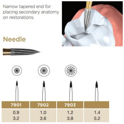 Trimming & Finishing Carbide Bur, Interproximal, FG-010, 12 Blades
