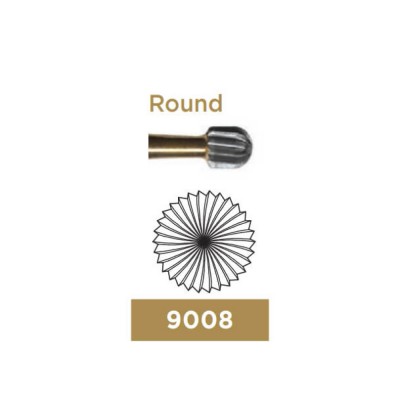 Trimming & Finishing Carbide Bur, Round, FG-023, 30 Blades