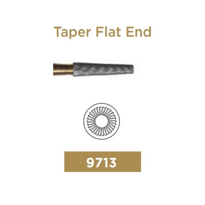 Trimming & Finishing Carbide Bur, Taper Flat End, FG-012, 30 Blades, PK/2